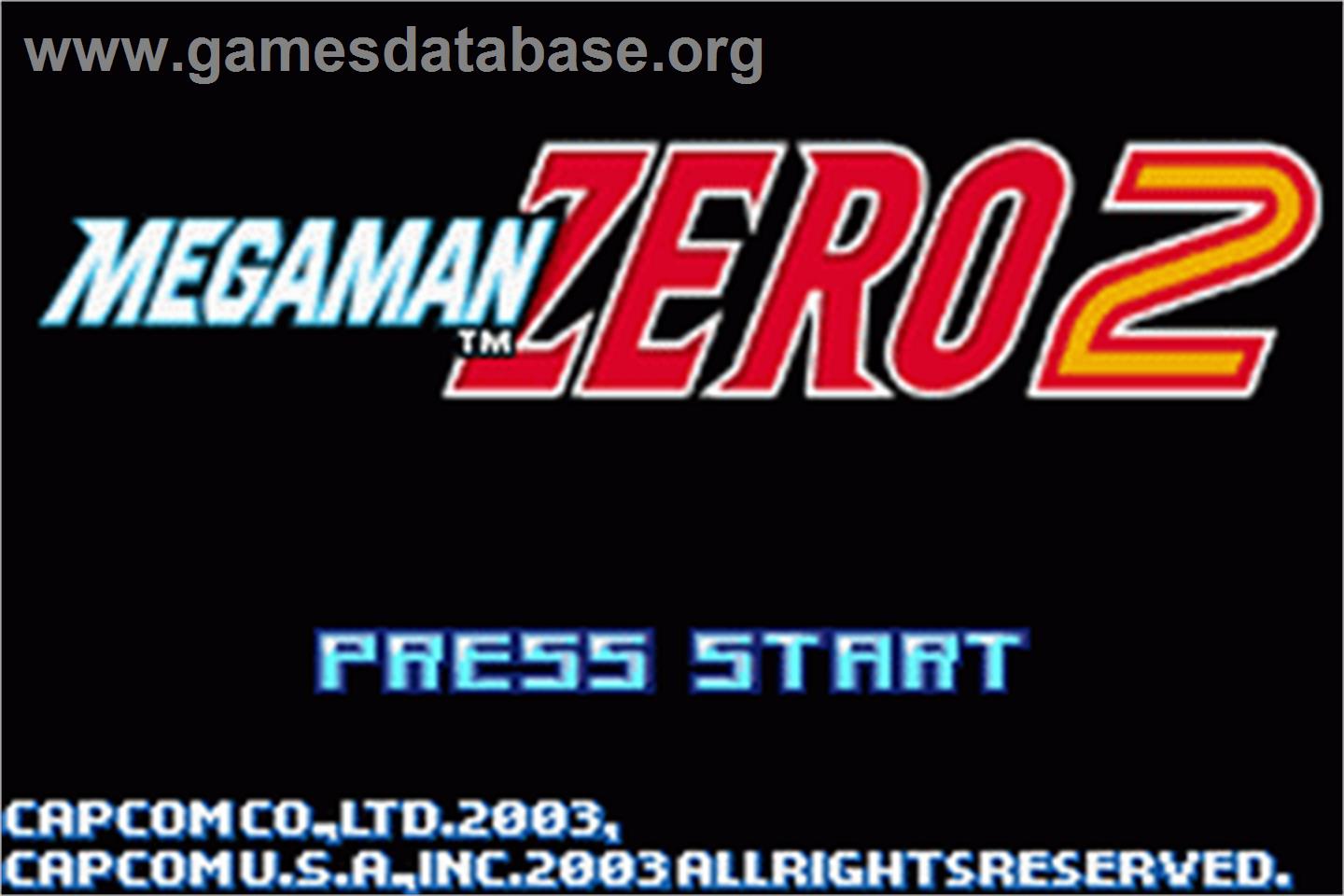 Mega Man Zero 2 - Nintendo Game Boy Advance - Artwork - Title Screen