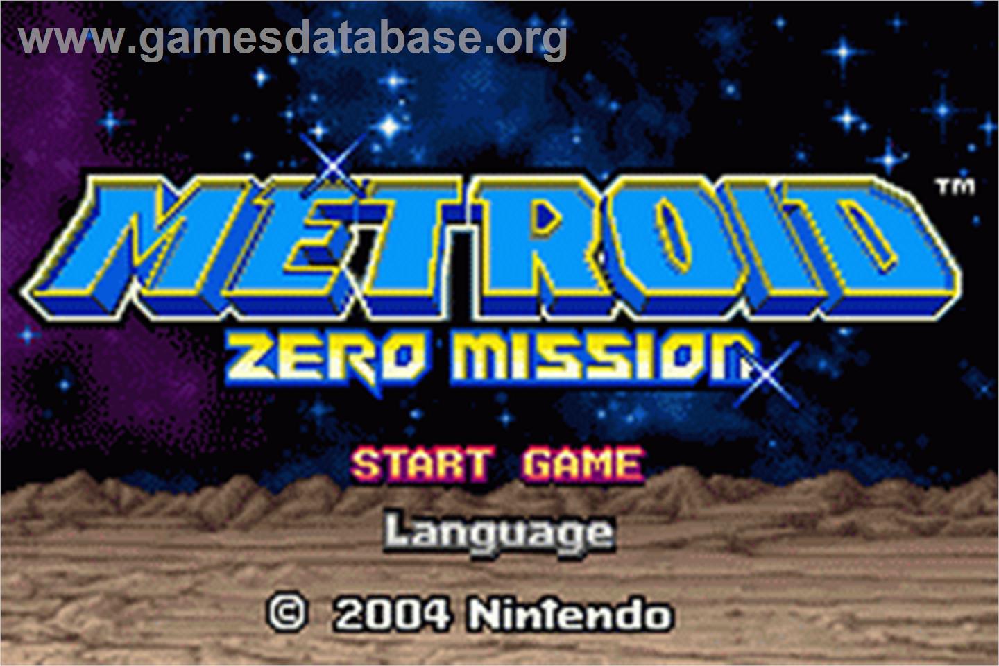 Metroid: Zero Mission - Nintendo Game Boy Advance - Artwork - Title Screen