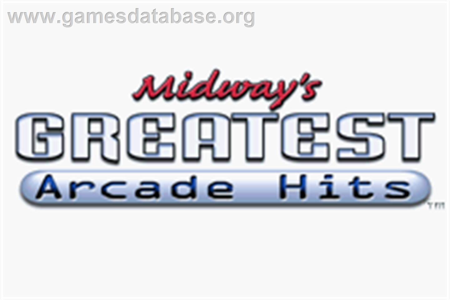 Midway's Greatest Arcade Hits - Nintendo Game Boy Advance - Artwork - Title Screen