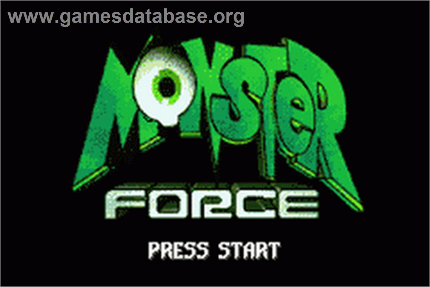 Monster Force - Nintendo Game Boy Advance - Artwork - Title Screen