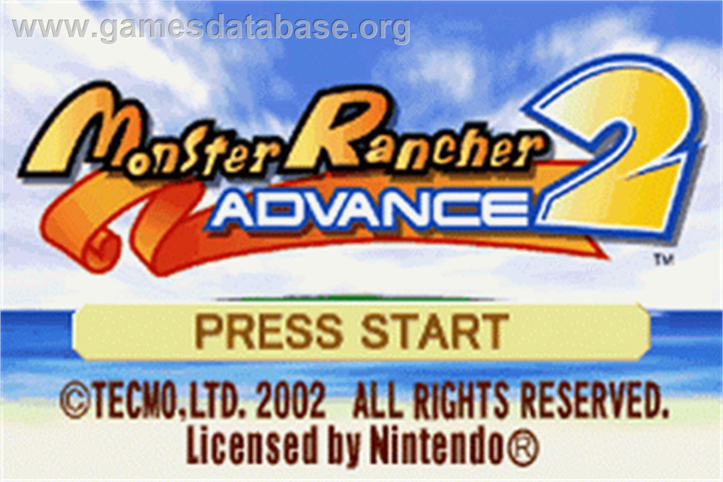 Monster Rancher Advance 2 - Nintendo Game Boy Advance - Artwork - Title Screen