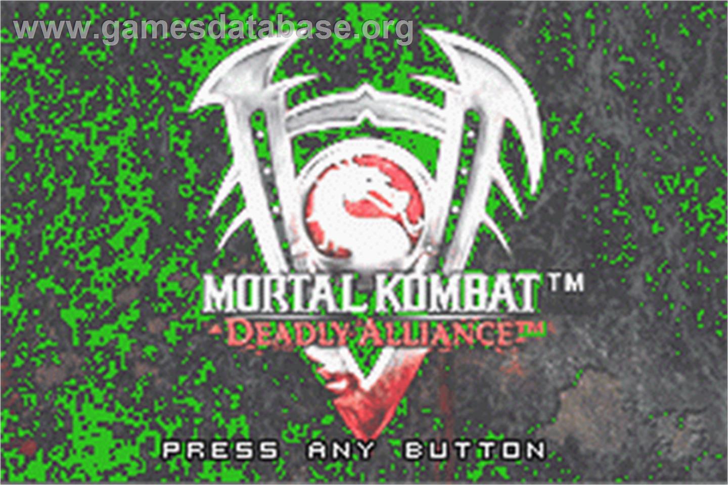 Mortal Kombat: Deadly Alliance - Nintendo Game Boy Advance - Artwork - Title Screen
