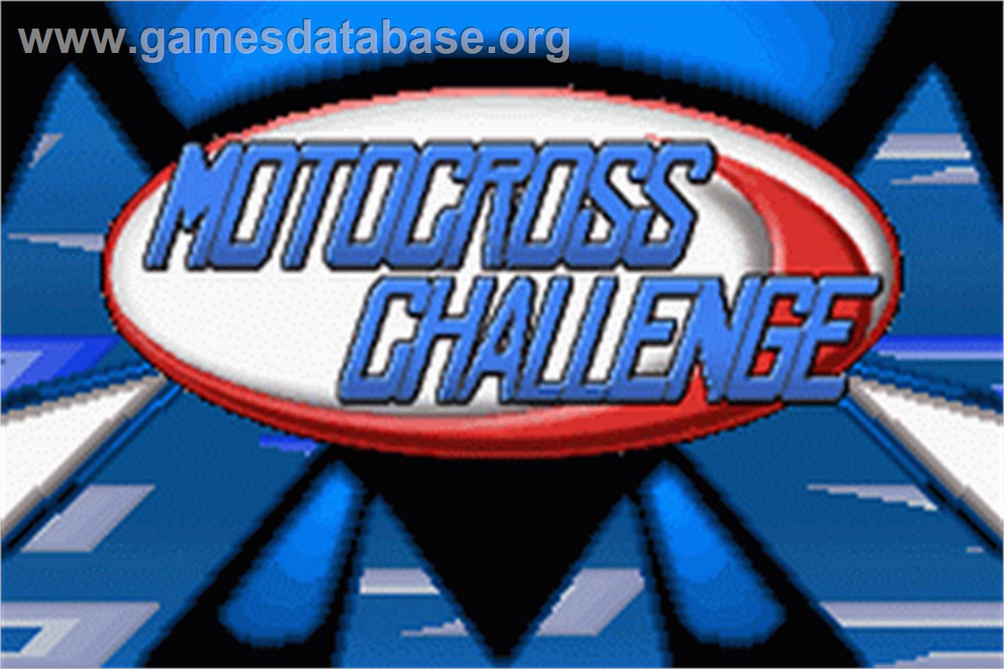 Motocross Challenge - Nintendo Game Boy Advance - Artwork - Title Screen