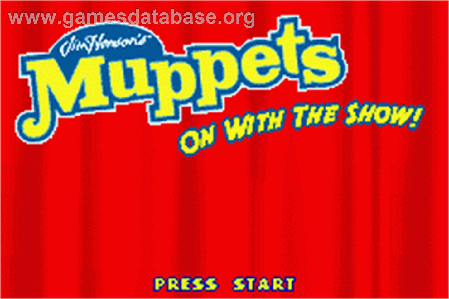 Muppets: On with the Show - Nintendo Game Boy Advance - Artwork - Title Screen