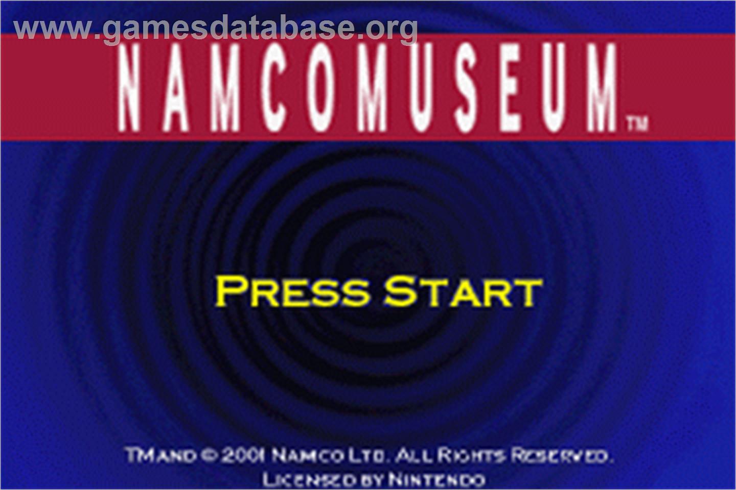 Namco Museum - Nintendo Game Boy Advance - Artwork - Title Screen