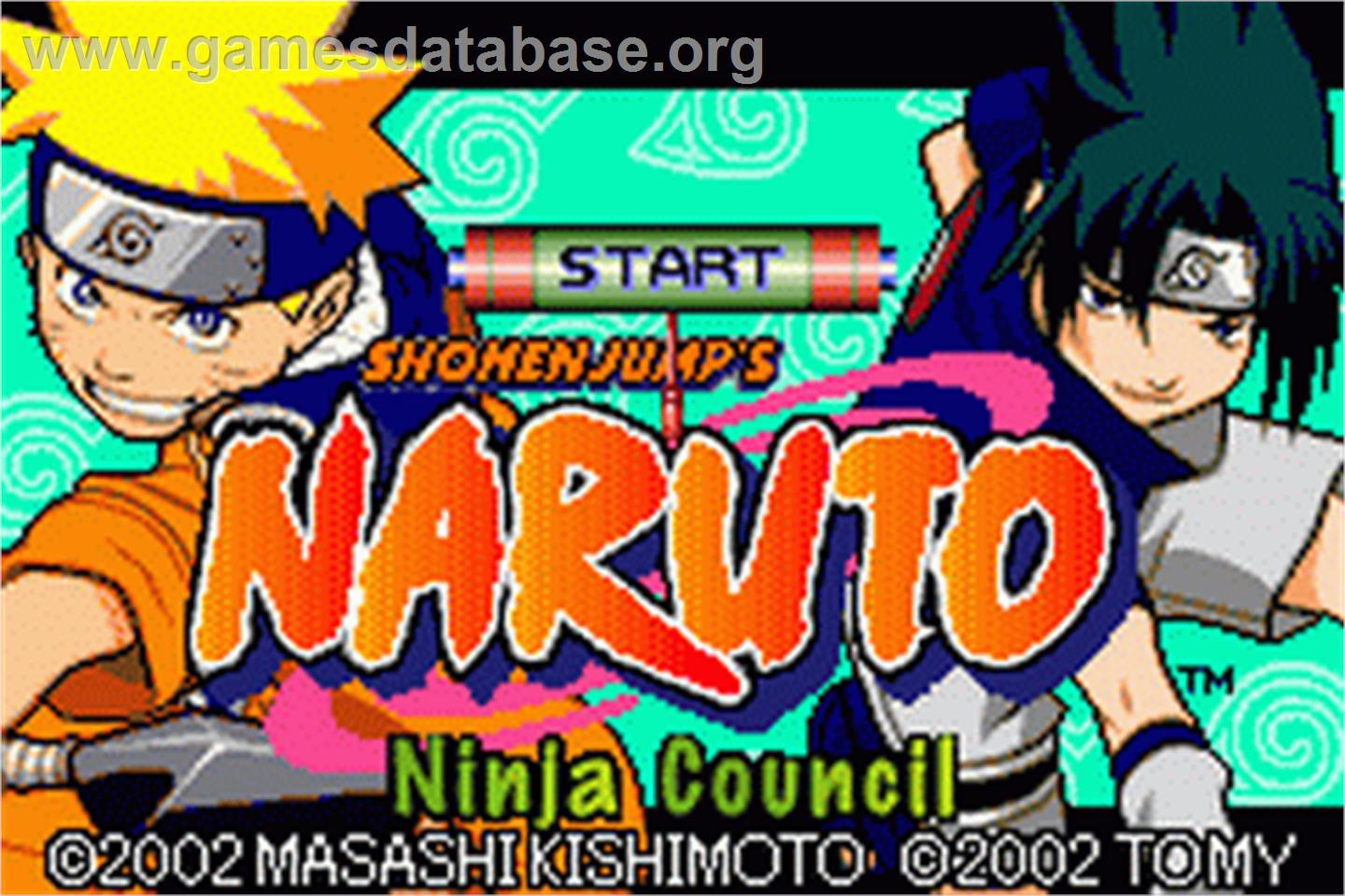 Naruto: Ninja Council - Nintendo Game Boy Advance - Artwork - Title Screen