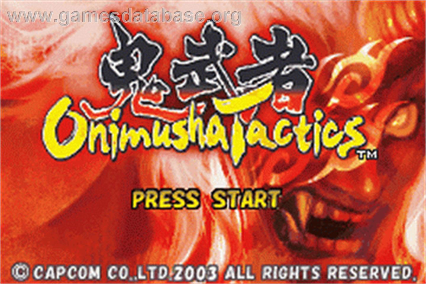 Onimusha Tactics - Nintendo Game Boy Advance - Artwork - Title Screen
