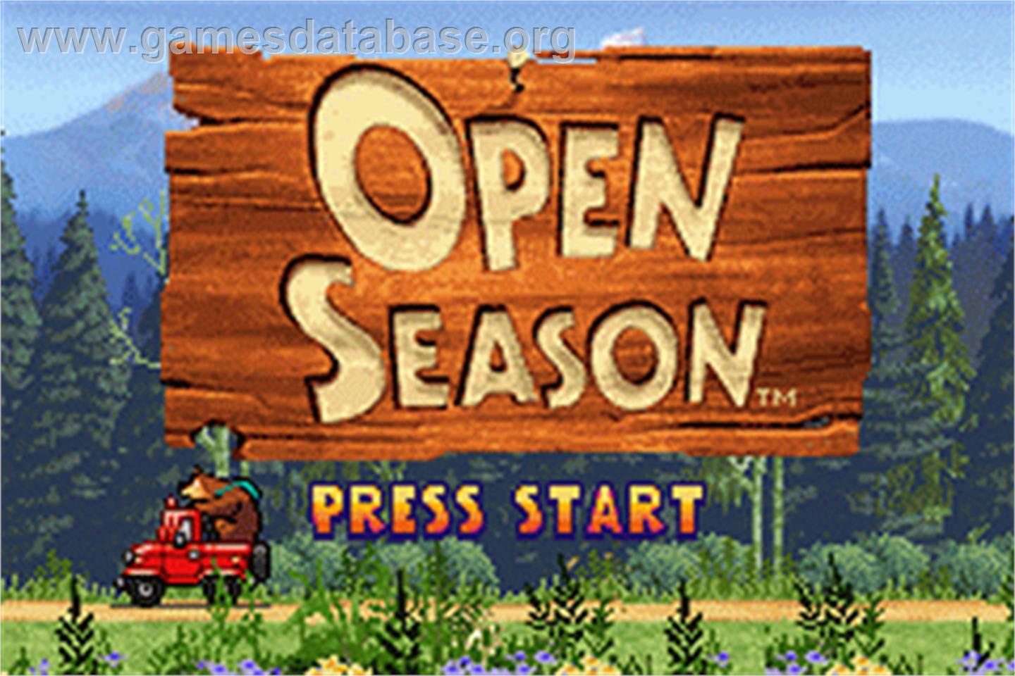 Open Season - Nintendo Game Boy Advance - Artwork - Title Screen