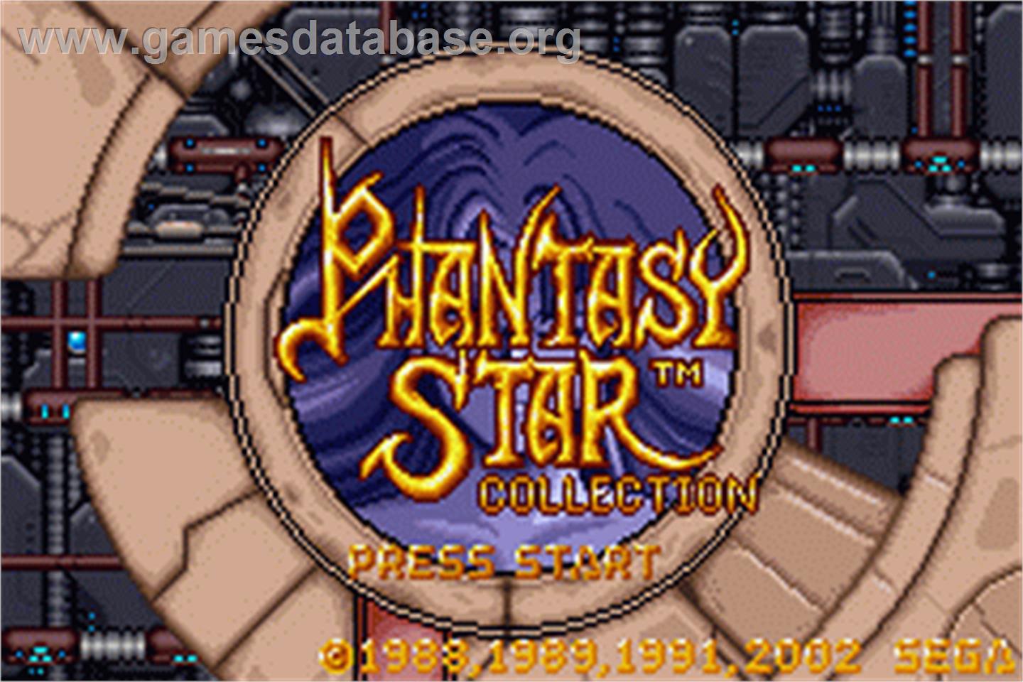 Phantasy Star Collection - Nintendo Game Boy Advance - Artwork - Title Screen