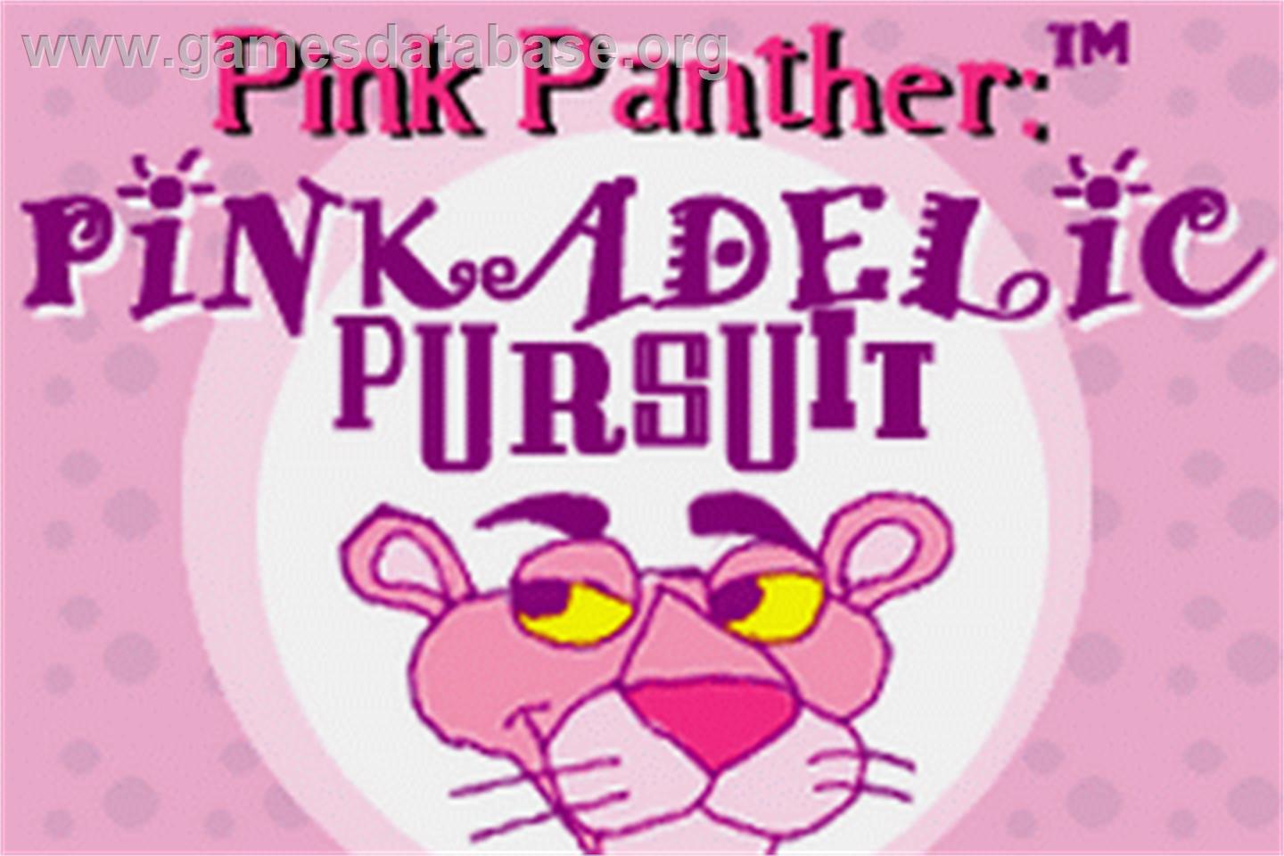 Pink Panther: Pinkadelic Pursuit - Nintendo Game Boy Advance - Artwork - Title Screen