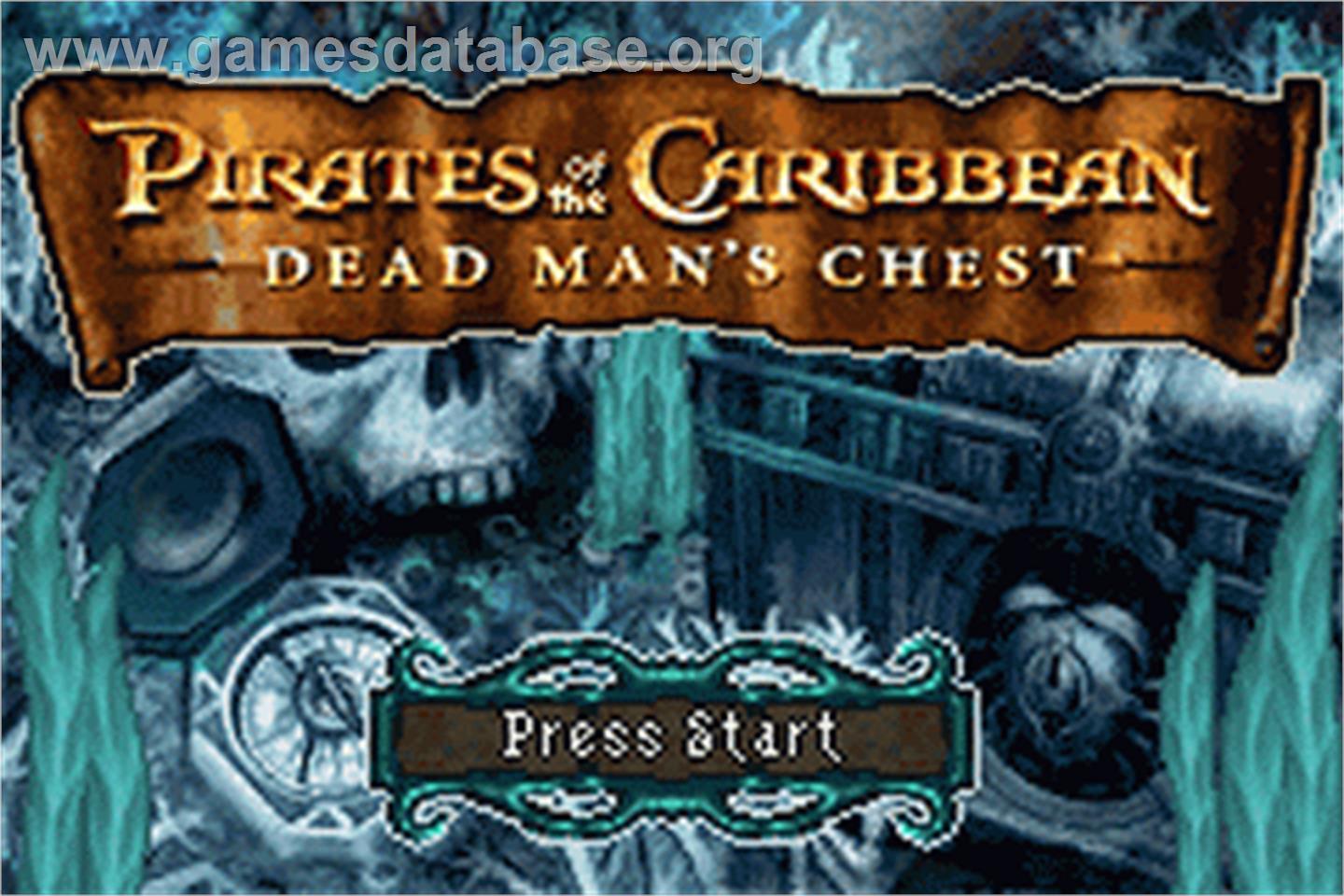 Pirates of the Caribbean: Dead Man's Chest - Nintendo Game Boy Advance - Artwork - Title Screen