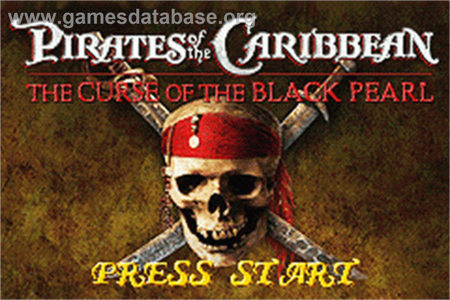 Pirates of the Caribbean: The Curse of the Black Pearl - Nintendo Game Boy Advance - Artwork - Title Screen