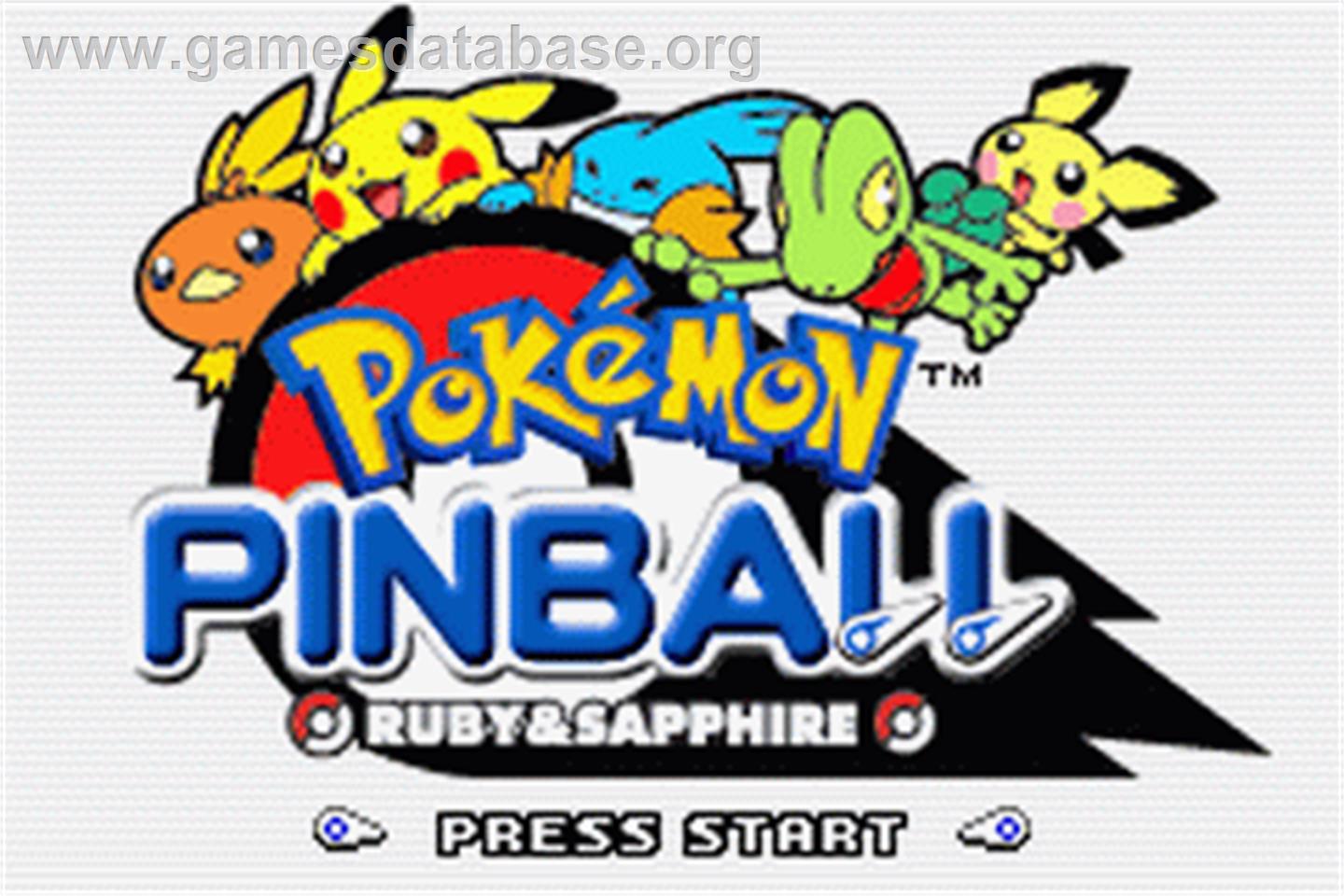 Pokemon Pinball: Ruby & Sapphire - Nintendo Game Boy Advance - Artwork - Title Screen