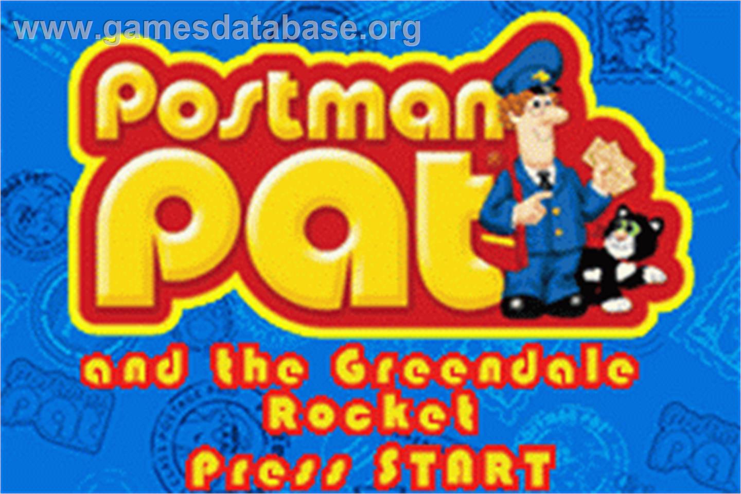 Postman Pat and the Greendale Rocket - Nintendo Game Boy Advance - Artwork - Title Screen