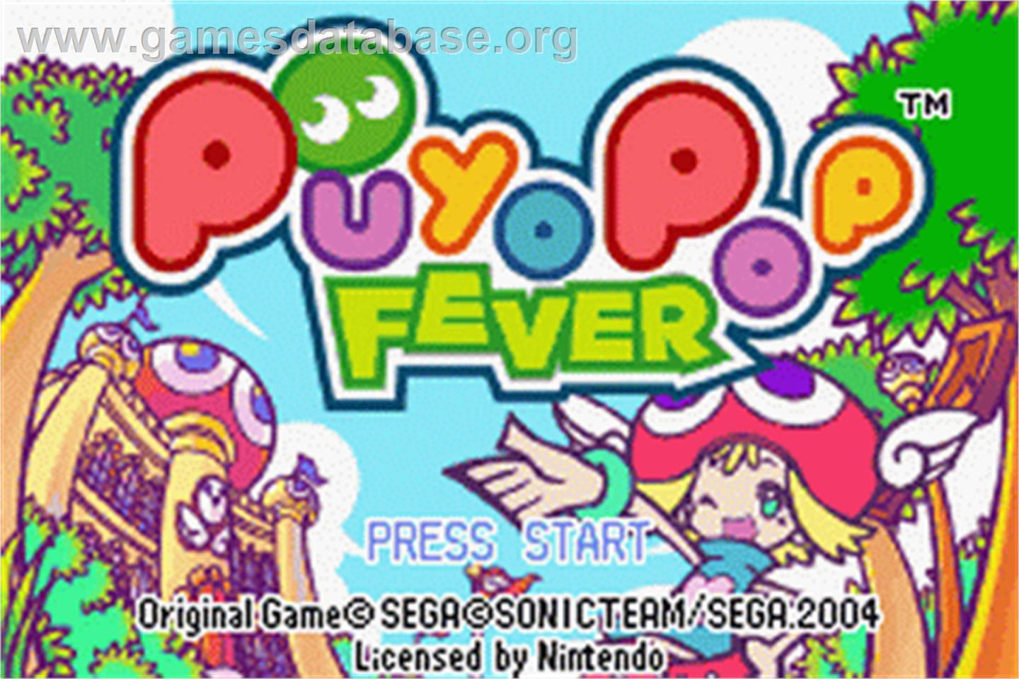 Puyo Pop Fever - Nintendo Game Boy Advance - Artwork - Title Screen