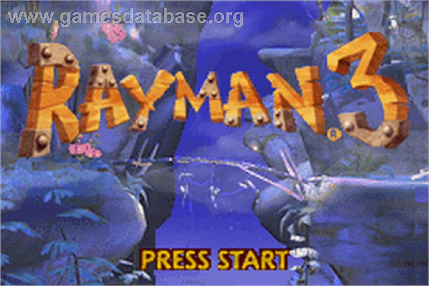 Rayman 3: Hoodlum Havoc - Nintendo Game Boy Advance - Artwork - Title Screen