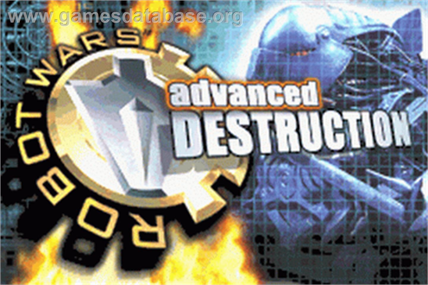 Robot Wars: Advanced Destruction - Nintendo Game Boy Advance - Artwork - Title Screen