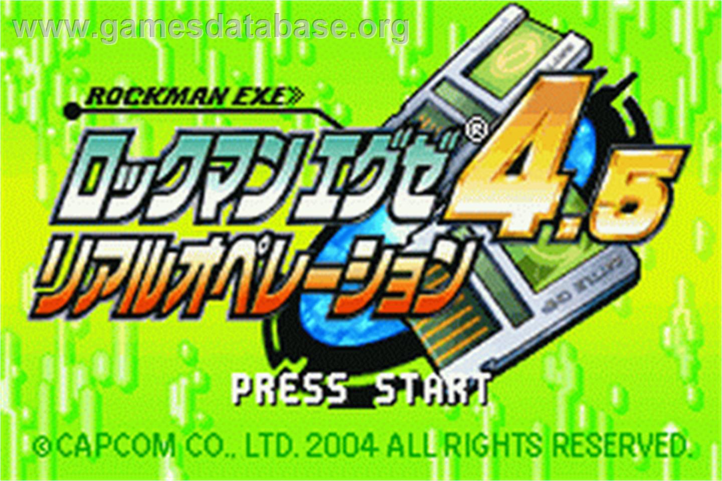 Rockman EXE 4.5 Real Operation - Nintendo Game Boy Advance - Artwork - Title Screen