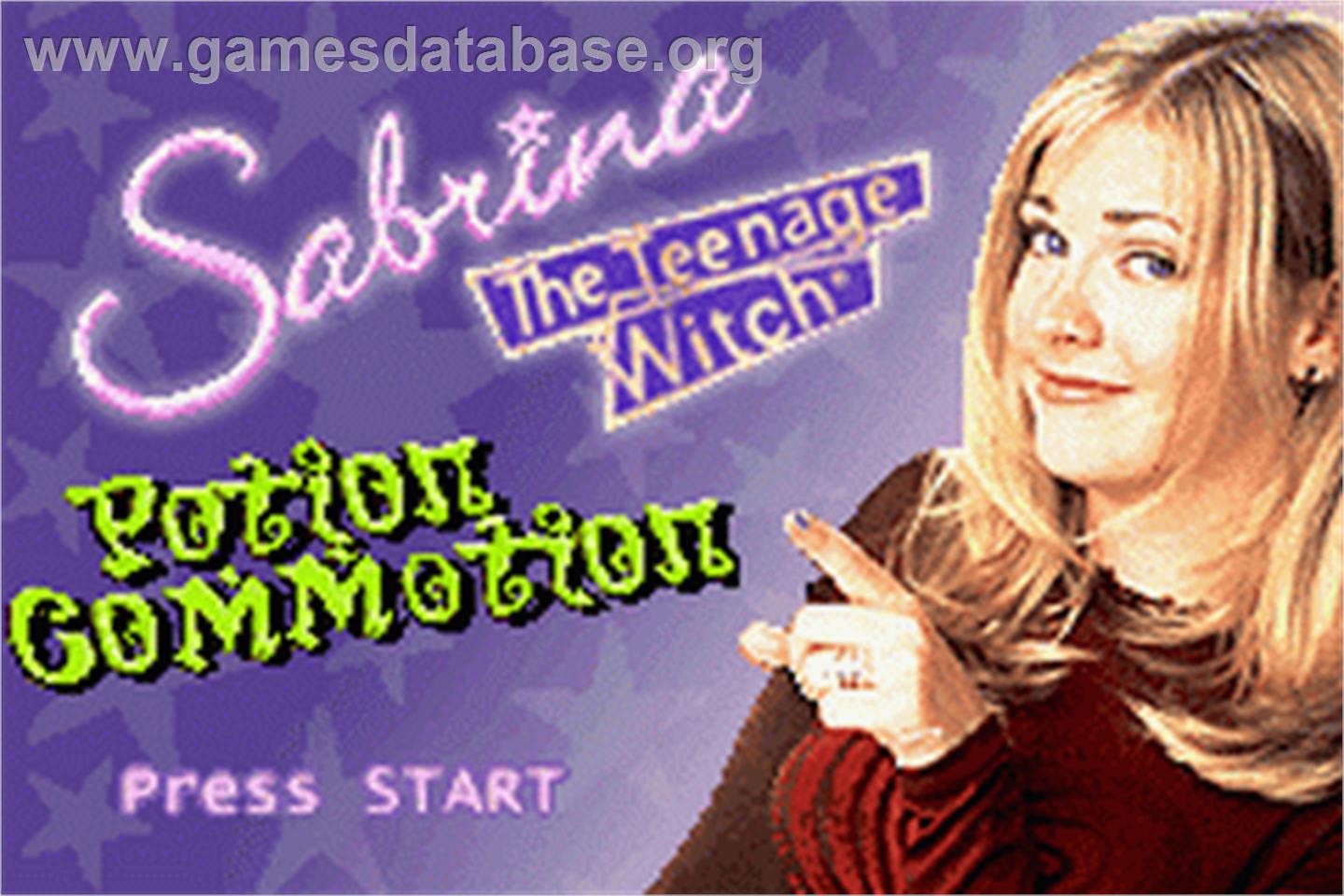 Sabrina, the Teenage Witch: Potion Commotion - Nintendo Game Boy Advance - Artwork - Title Screen