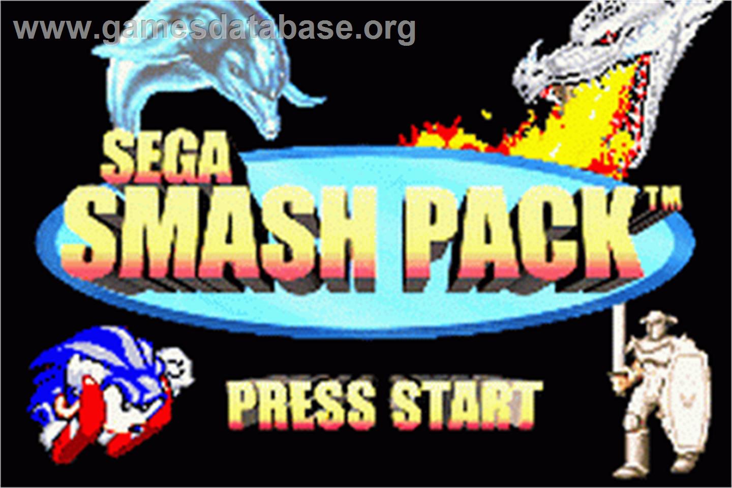 Sega Smash Pack - Nintendo Game Boy Advance - Artwork - Title Screen