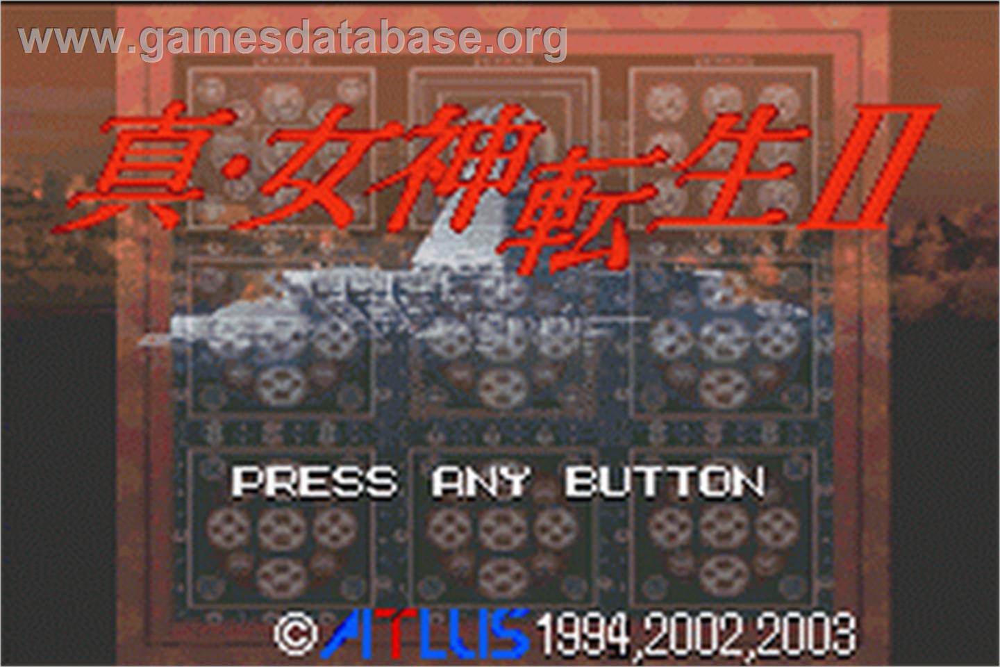 Shin Megami Tensei 2 - Nintendo Game Boy Advance - Artwork - Title Screen