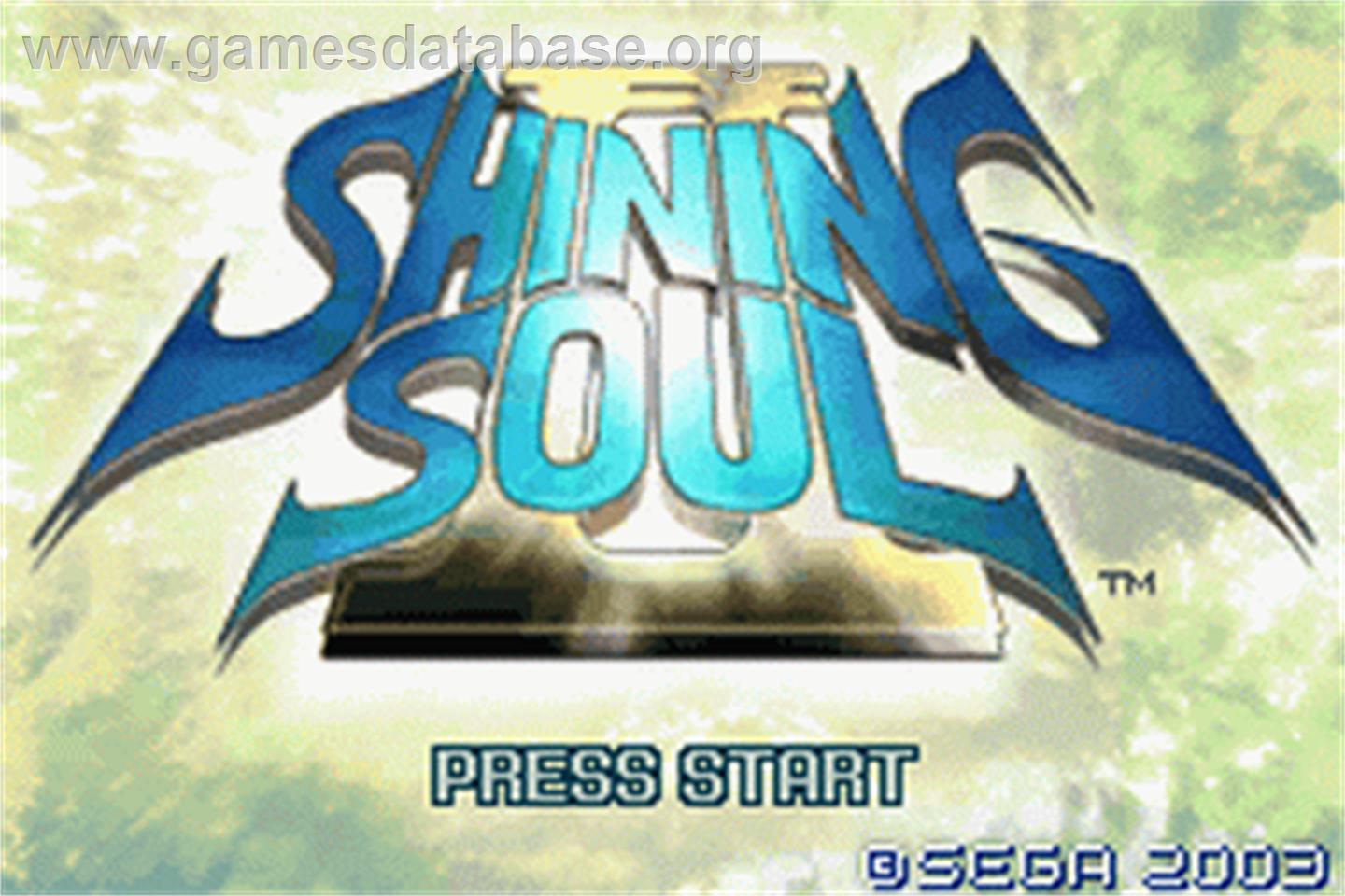 Shining Soul 2 - Nintendo Game Boy Advance - Artwork - Title Screen