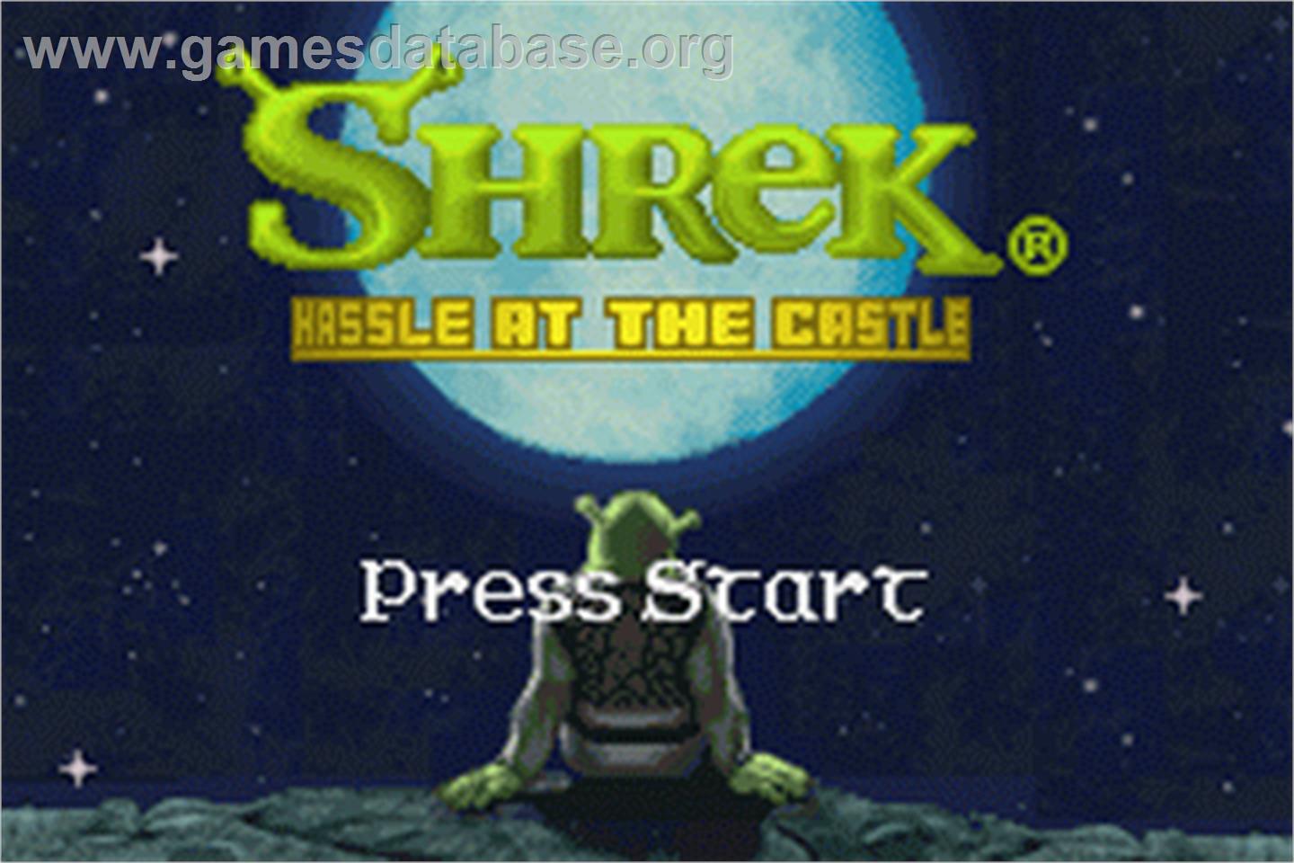Shrek: Hassle at the Castle - Nintendo Game Boy Advance - Artwork - Title Screen