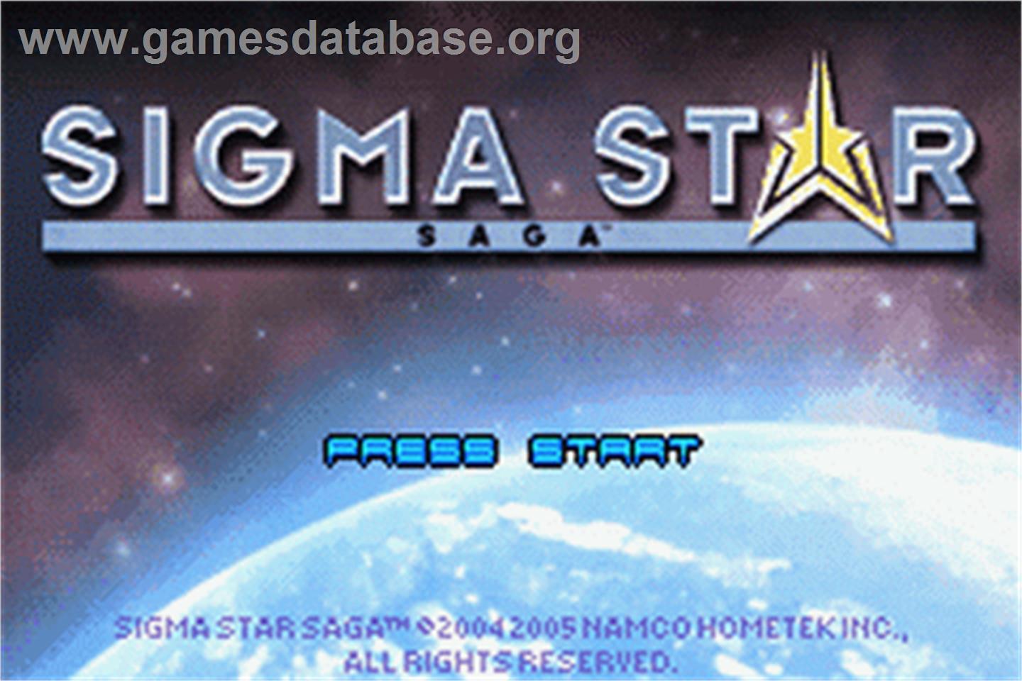 Sigma Star Saga - Nintendo Game Boy Advance - Artwork - Title Screen
