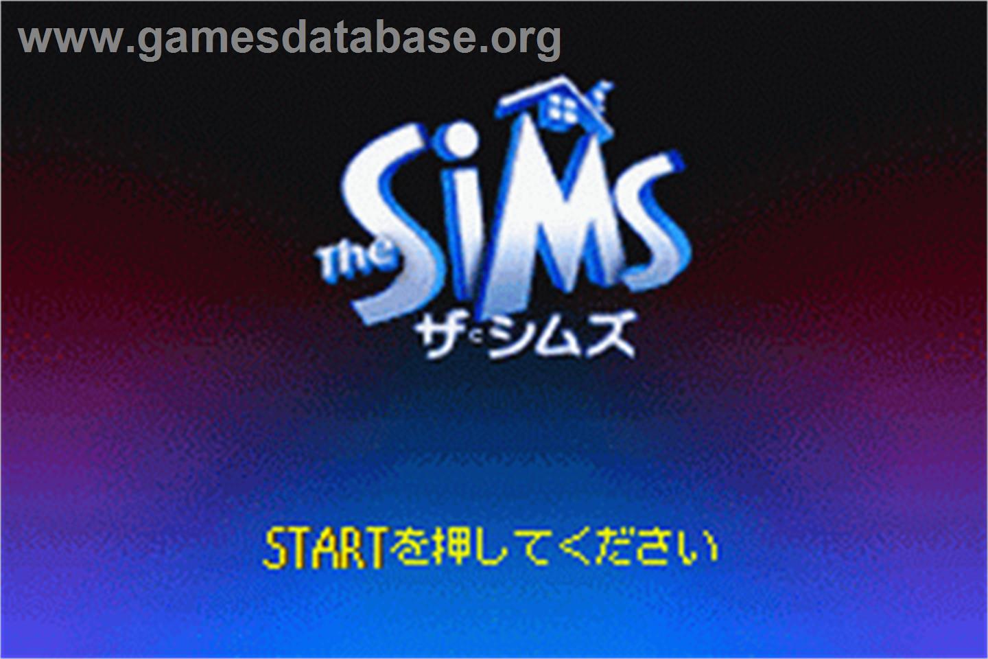 Sims - Nintendo Game Boy Advance - Artwork - Title Screen