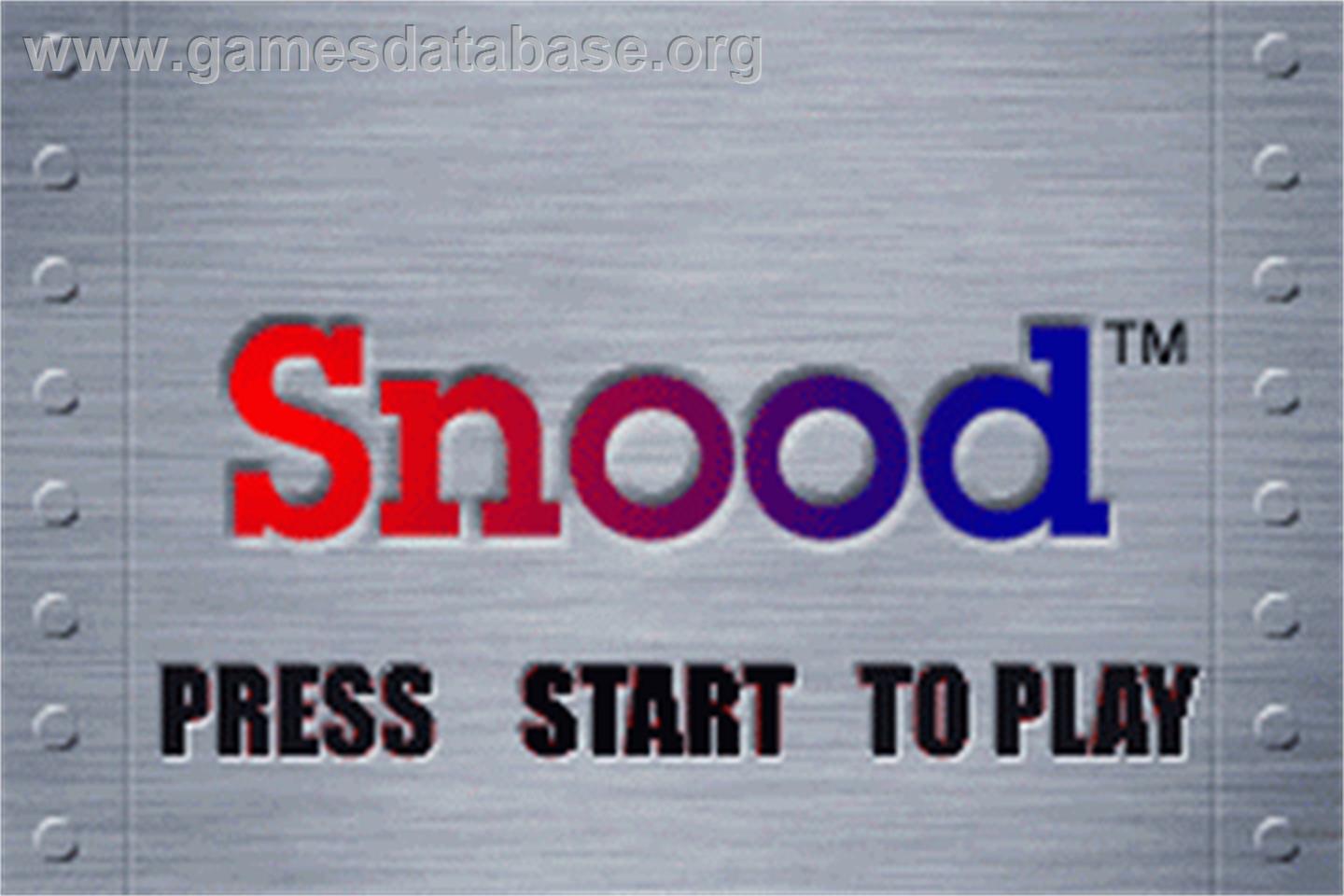 Snood - Nintendo Game Boy Advance - Artwork - Title Screen