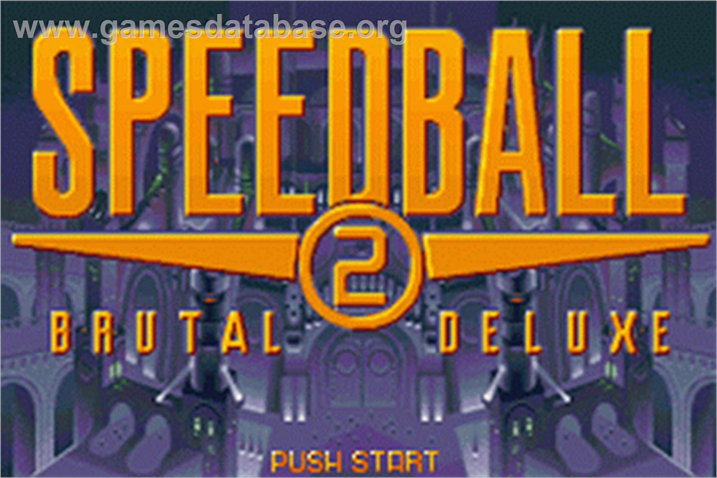 Speedball 2: Brutal Deluxe - Nintendo Game Boy Advance - Artwork - Title Screen