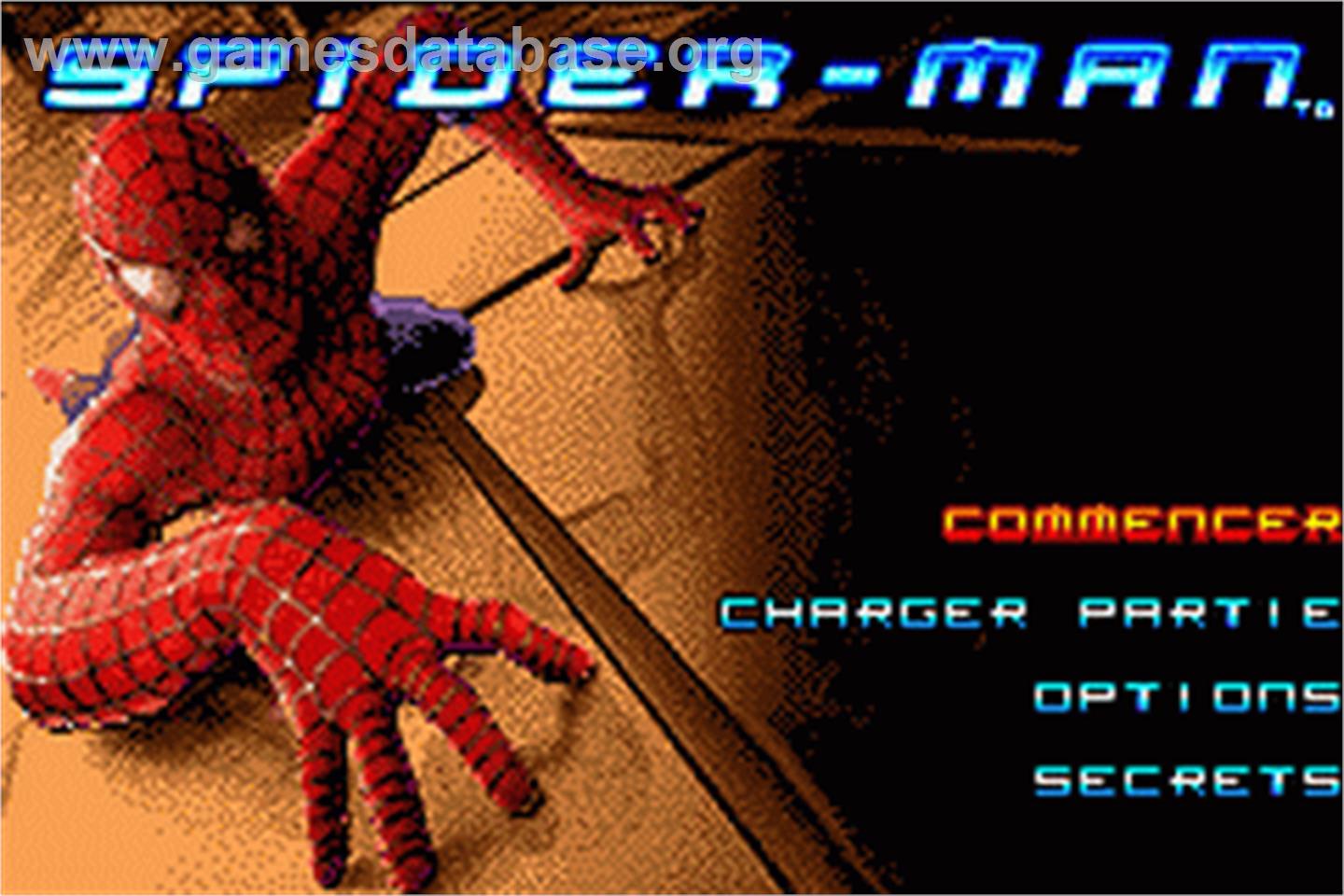 Spider-Man: Mysterio's Menace - Nintendo Game Boy Advance - Artwork - Title Screen