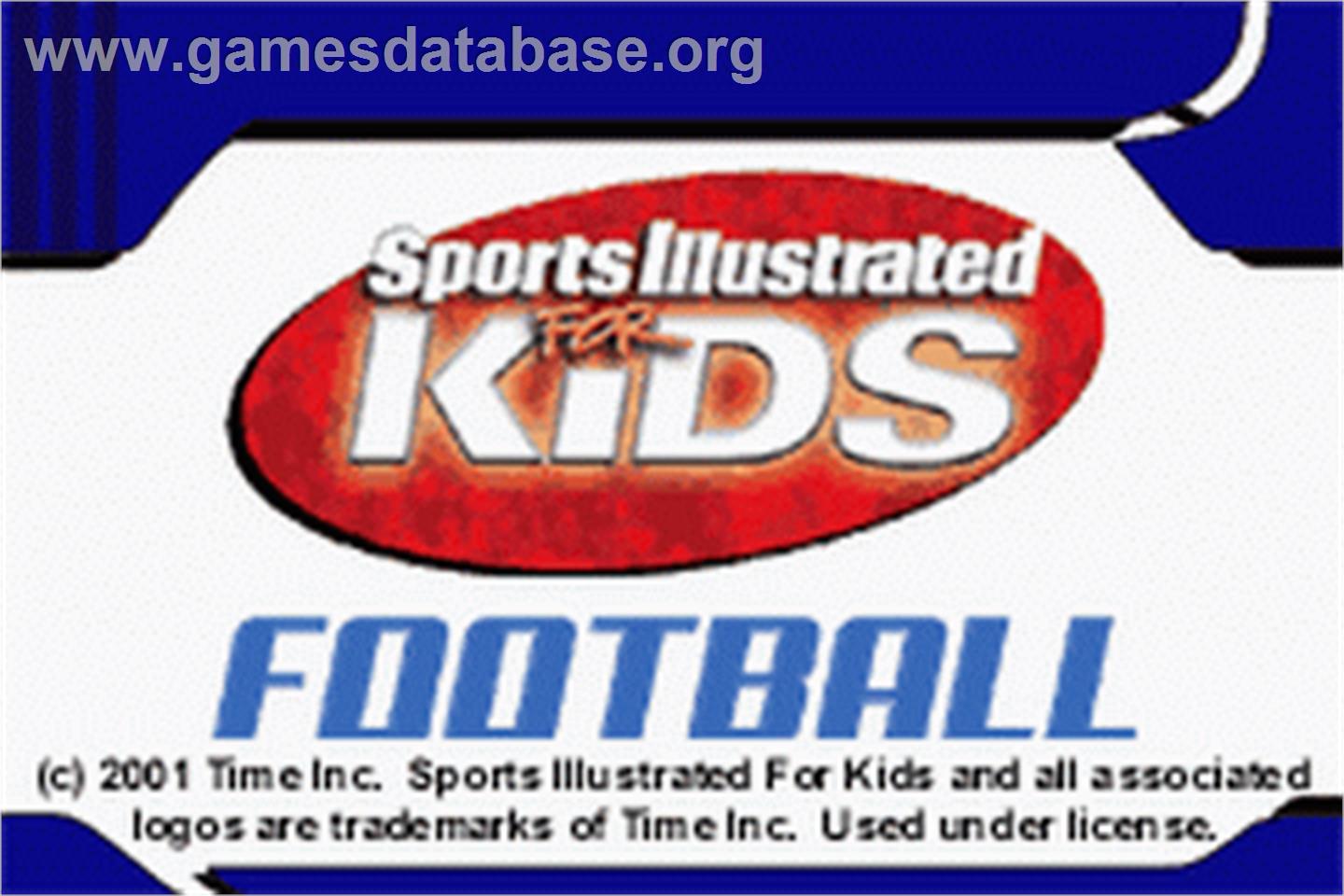 Sports Illustrated for Kids: Football - Nintendo Game Boy Advance - Artwork - Title Screen