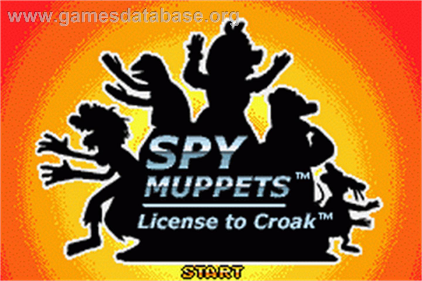 Spy Muppets: License To Croak - Nintendo Game Boy Advance - Artwork - Title Screen