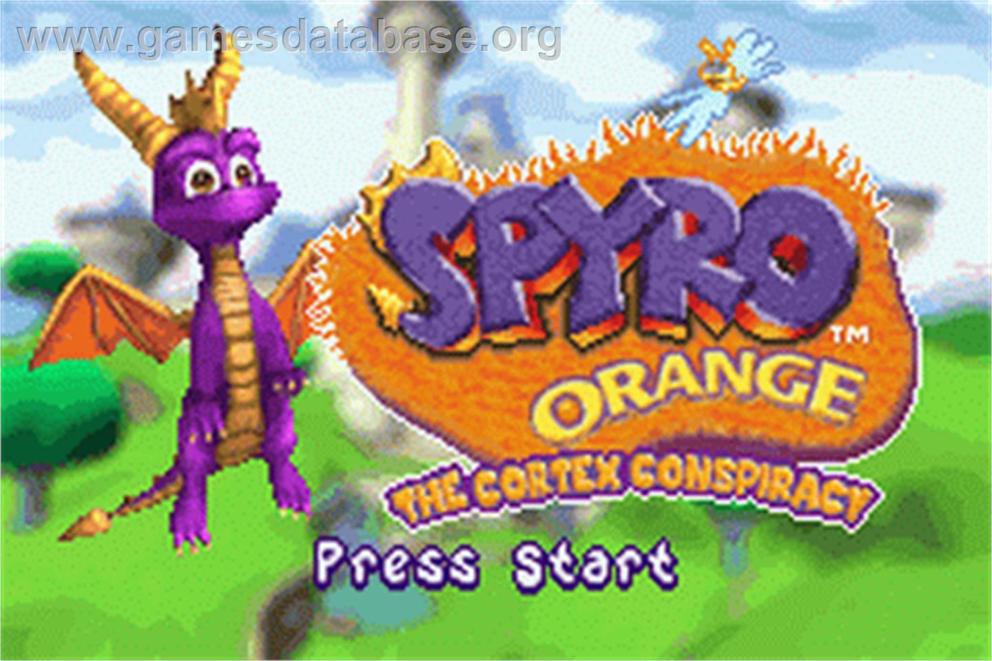 Spyro Orange: The Cortex Conspiracy - Nintendo Game Boy Advance - Artwork - Title Screen