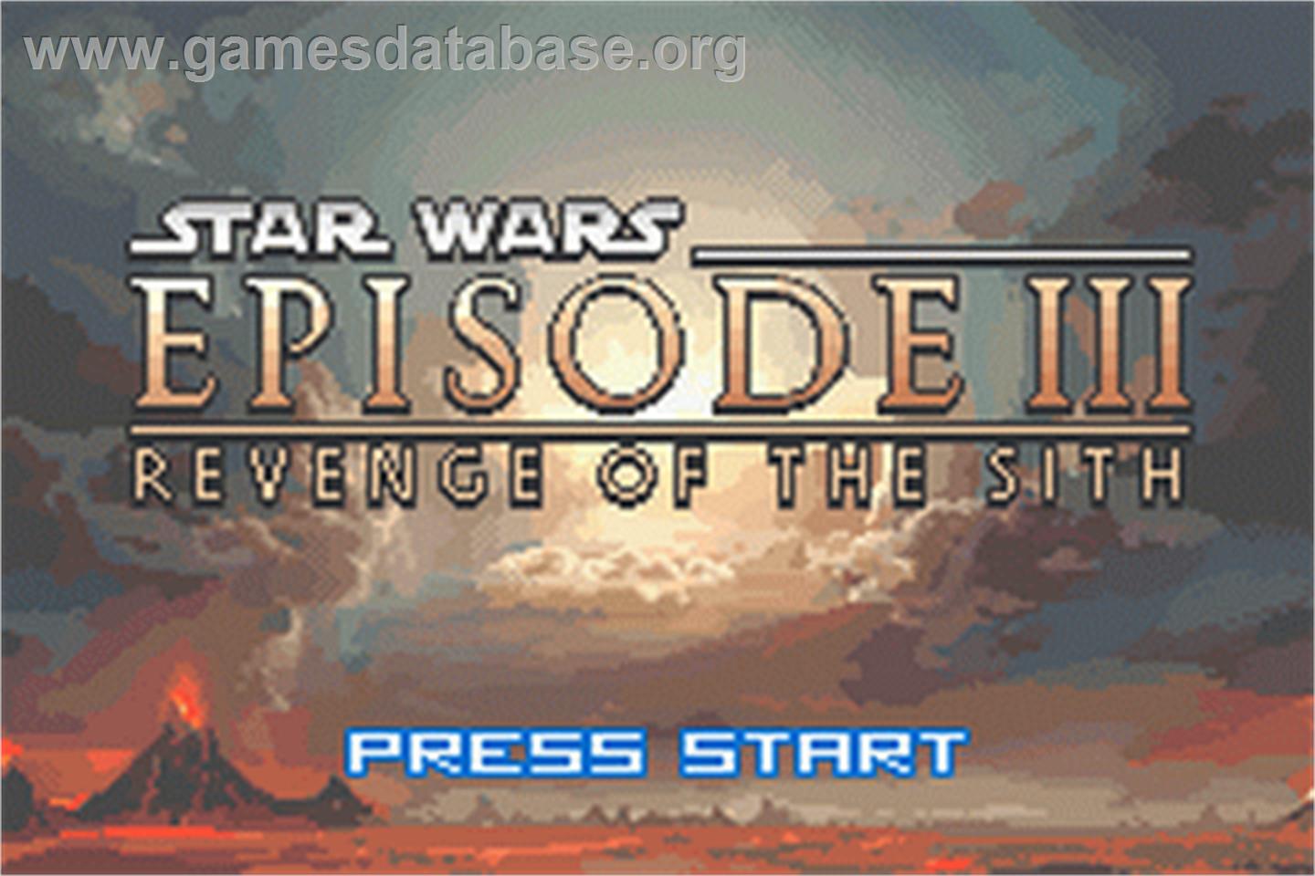 Star Wars: Episode III - Revenge of the Sith - Nintendo Game Boy Advance - Artwork - Title Screen