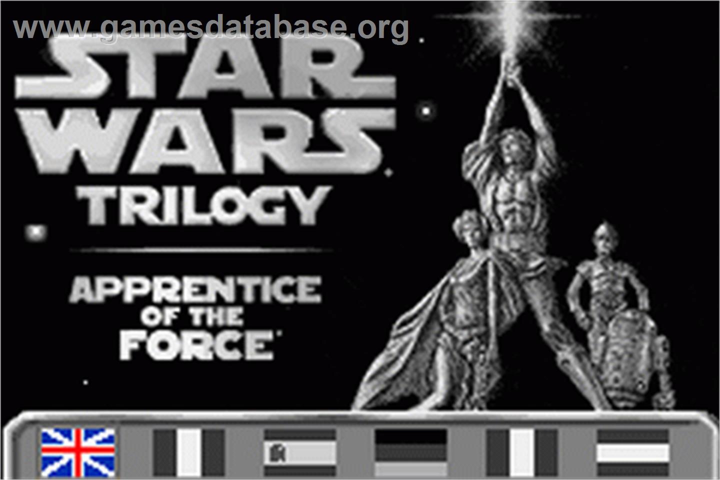 Star Wars Trilogy: Apprentice of the Force - Nintendo Game Boy Advance - Artwork - Title Screen