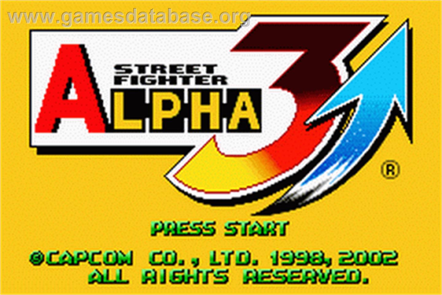 Street Fighter Alpha 3 - Nintendo Game Boy Advance - Artwork - Title Screen