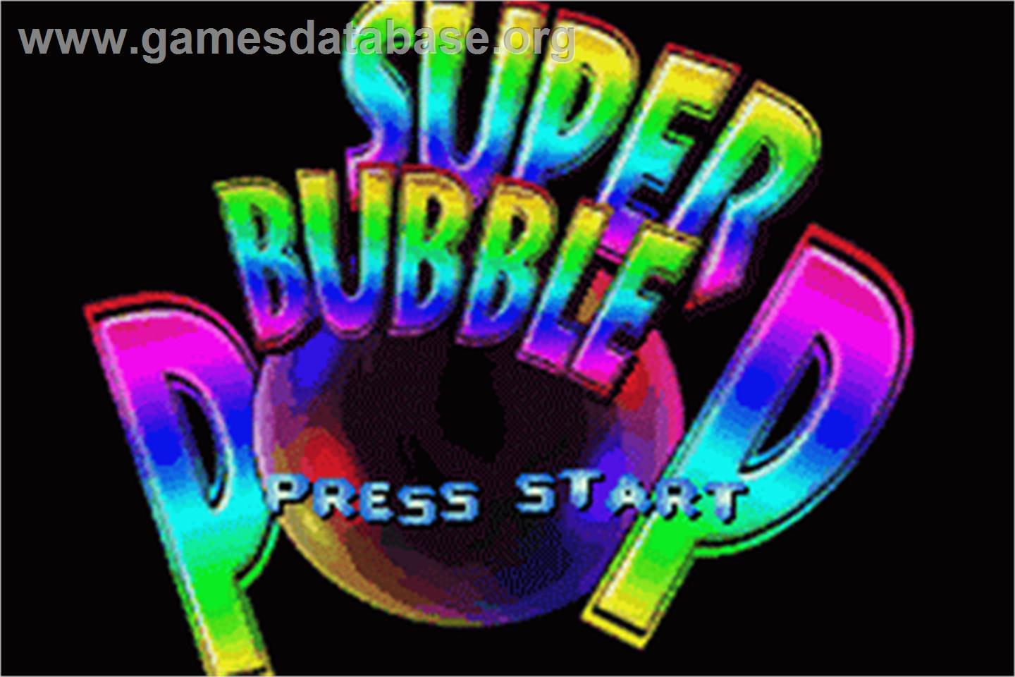 Super Bubble Pop - Nintendo Game Boy Advance - Artwork - Title Screen