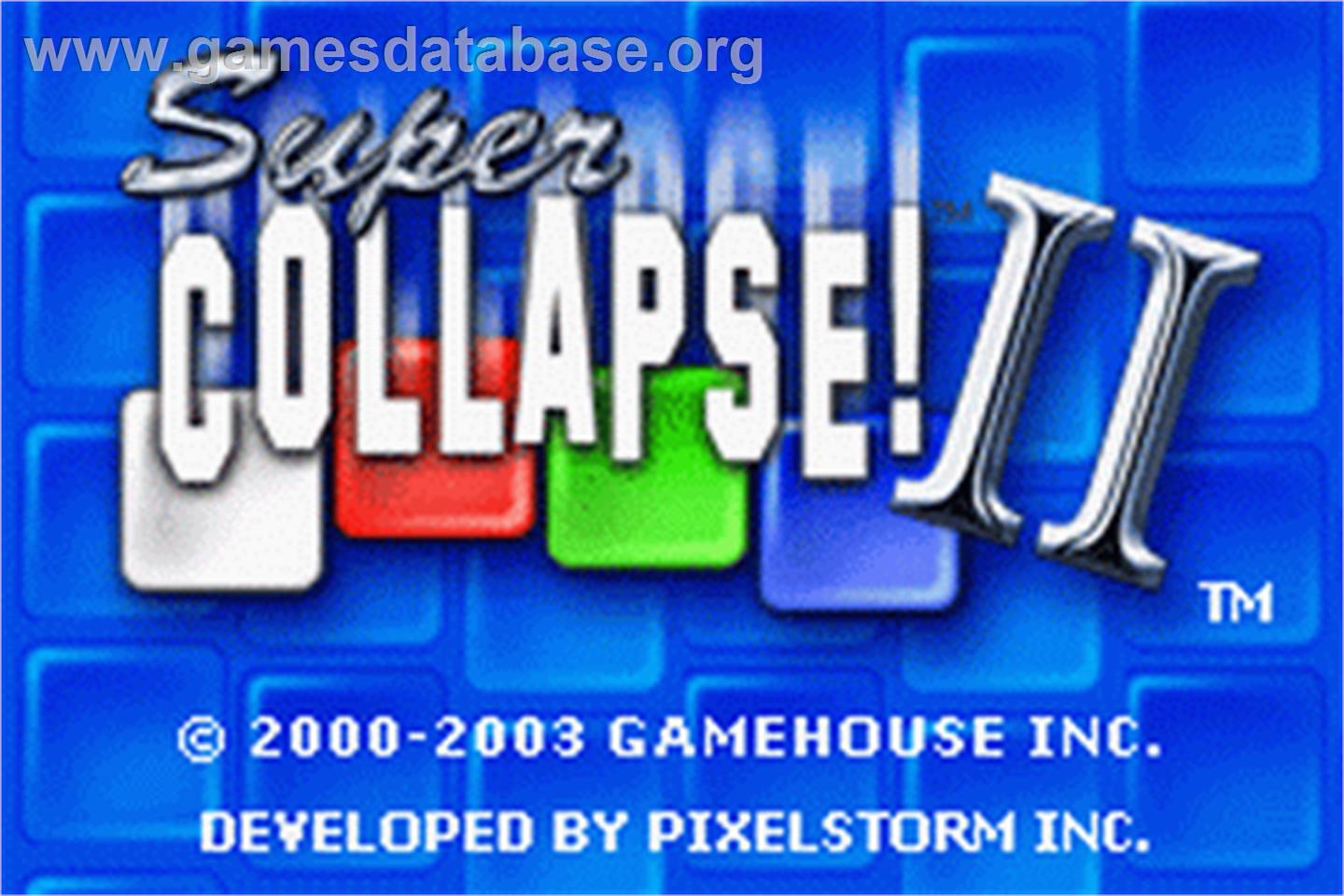 Super Collapse! 2 - Nintendo Game Boy Advance - Artwork - Title Screen