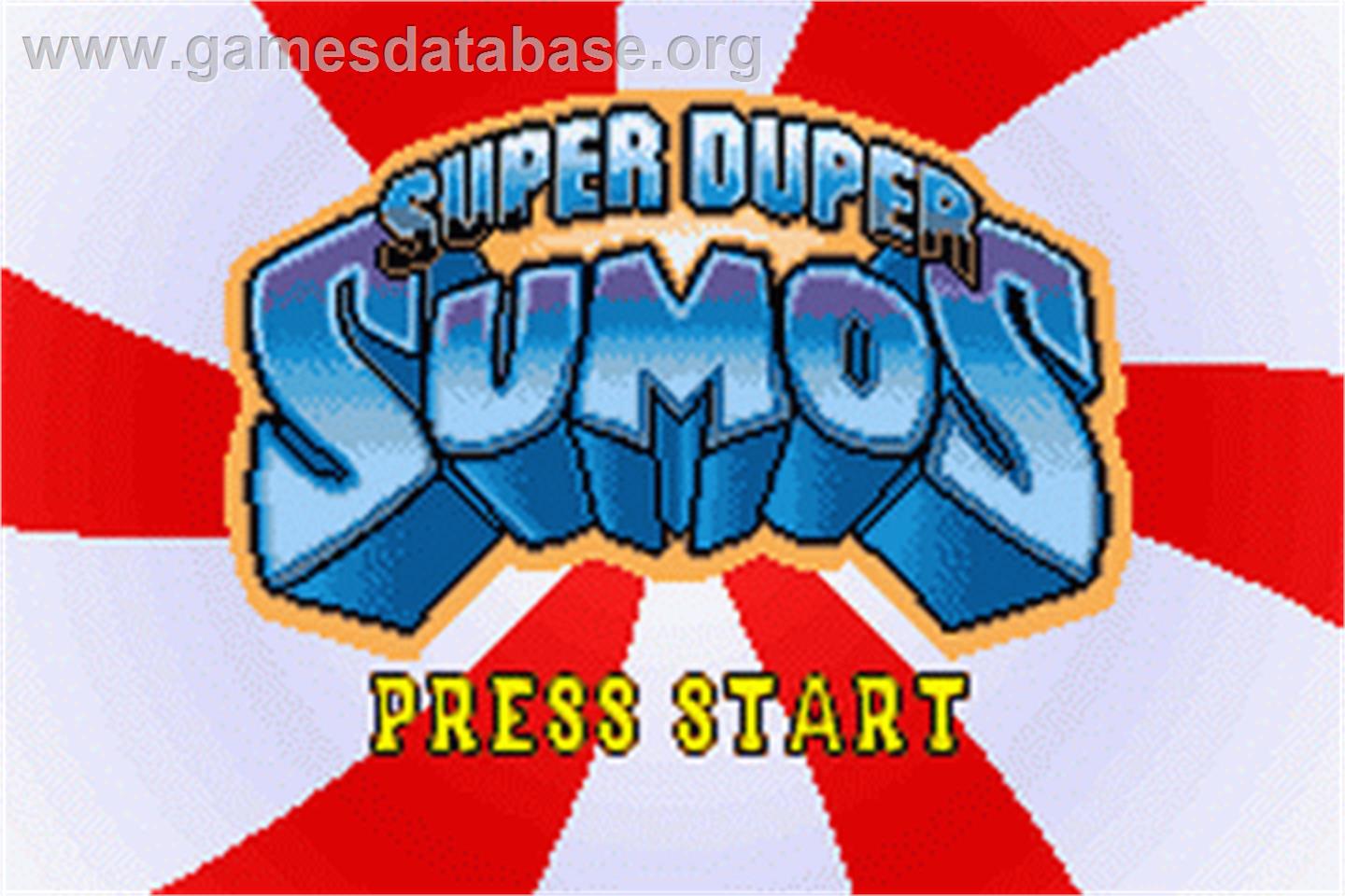 Super Duper Sumos - Nintendo Game Boy Advance - Artwork - Title Screen