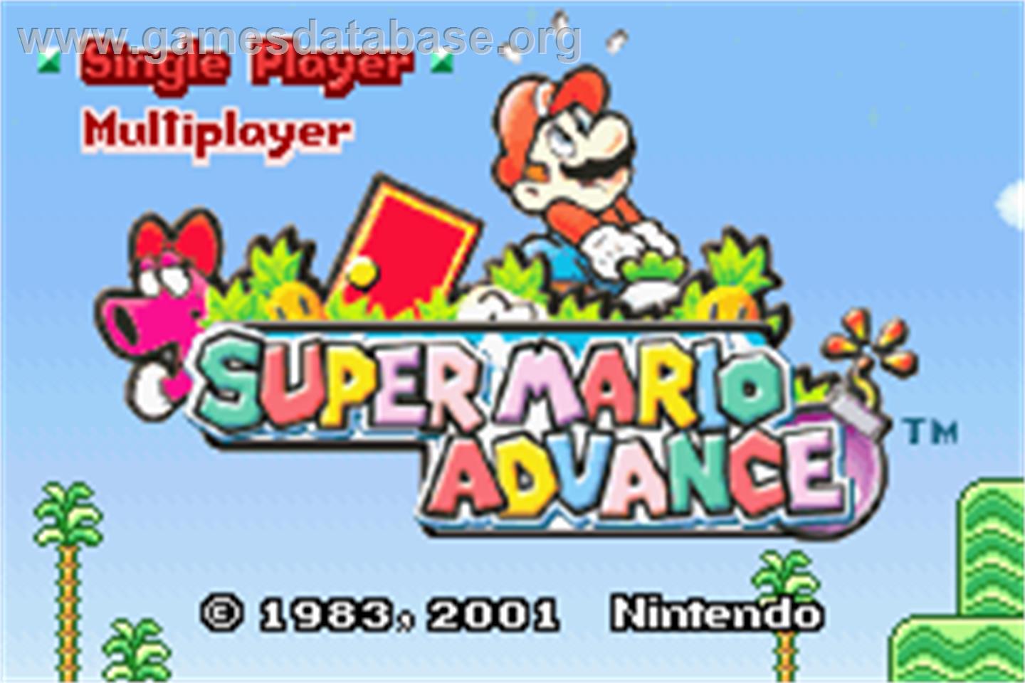 Super Mario Advance - Nintendo Game Boy Advance - Artwork - Title Screen
