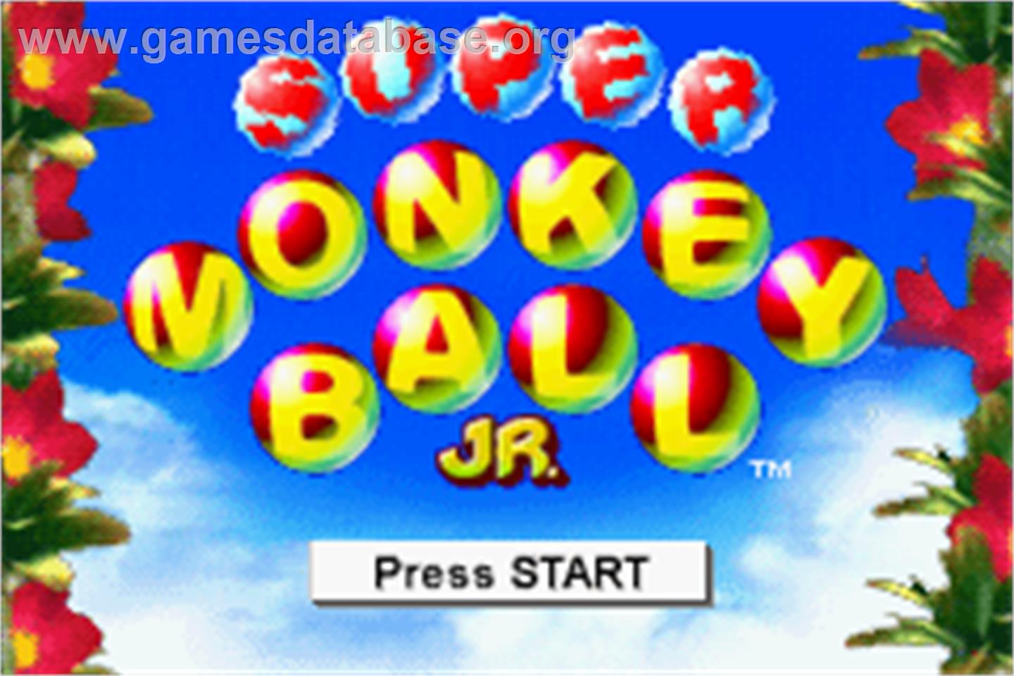 Super Monkey Ball Jr. - Nintendo Game Boy Advance - Artwork - Title Screen