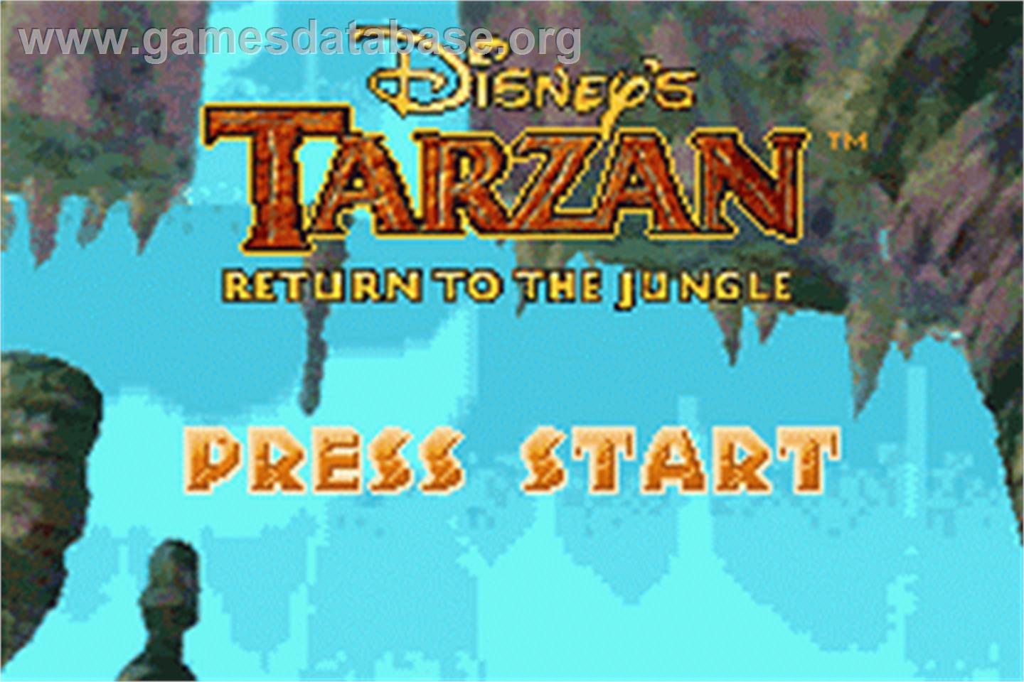 Tarzan: Return to the Jungle - Nintendo Game Boy Advance - Artwork - Title Screen