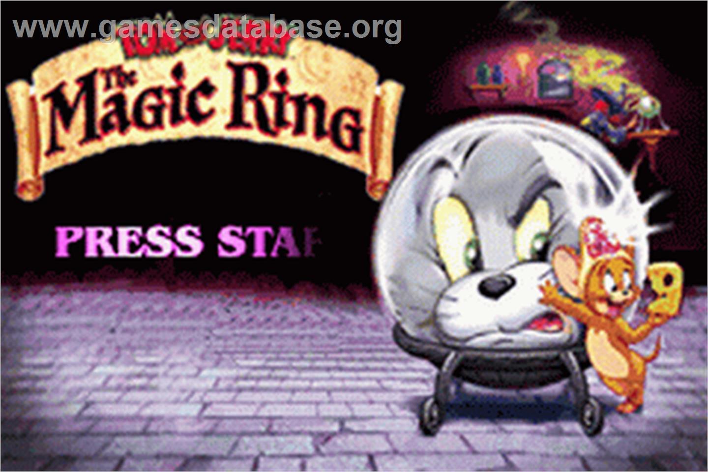 Tom and Jerry: The Magic Ring - Nintendo Game Boy Advance - Artwork - Title Screen