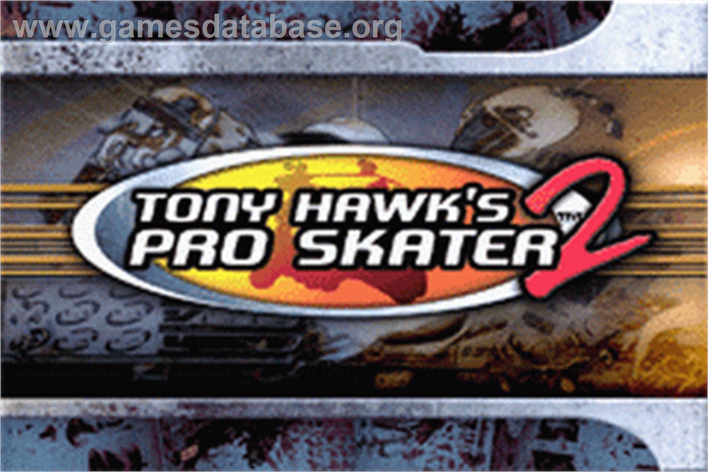 Tony Hawk's Pro Skater 2 - Nintendo Game Boy Advance - Artwork - Title Screen