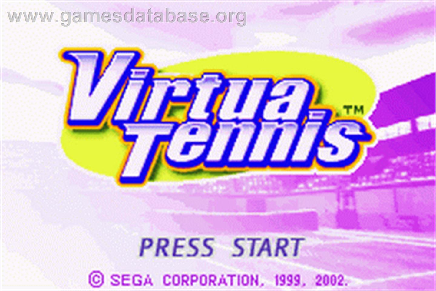Virtua Tennis - Nintendo Game Boy Advance - Artwork - Title Screen