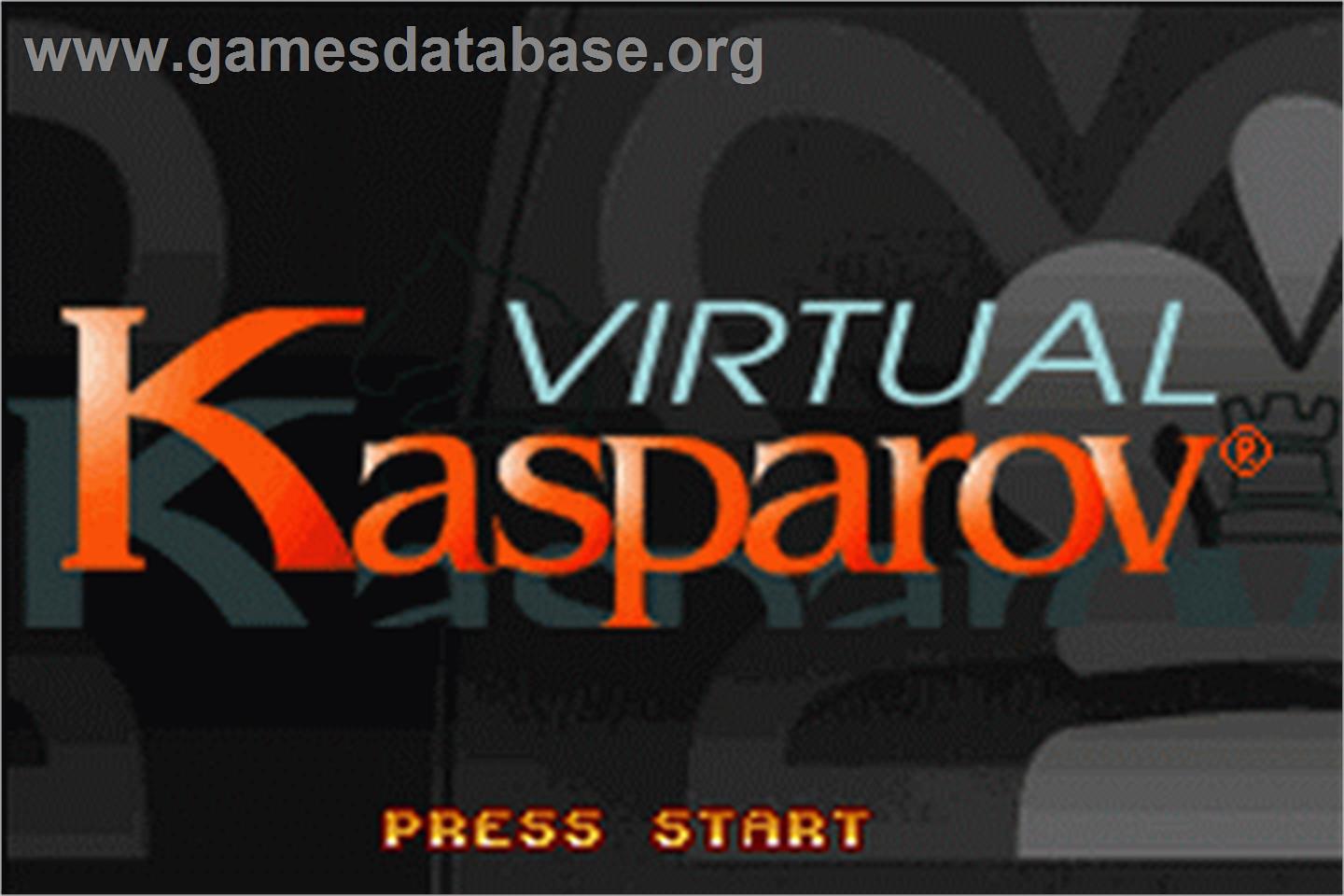 Virtual Kasparov - Nintendo Game Boy Advance - Artwork - Title Screen