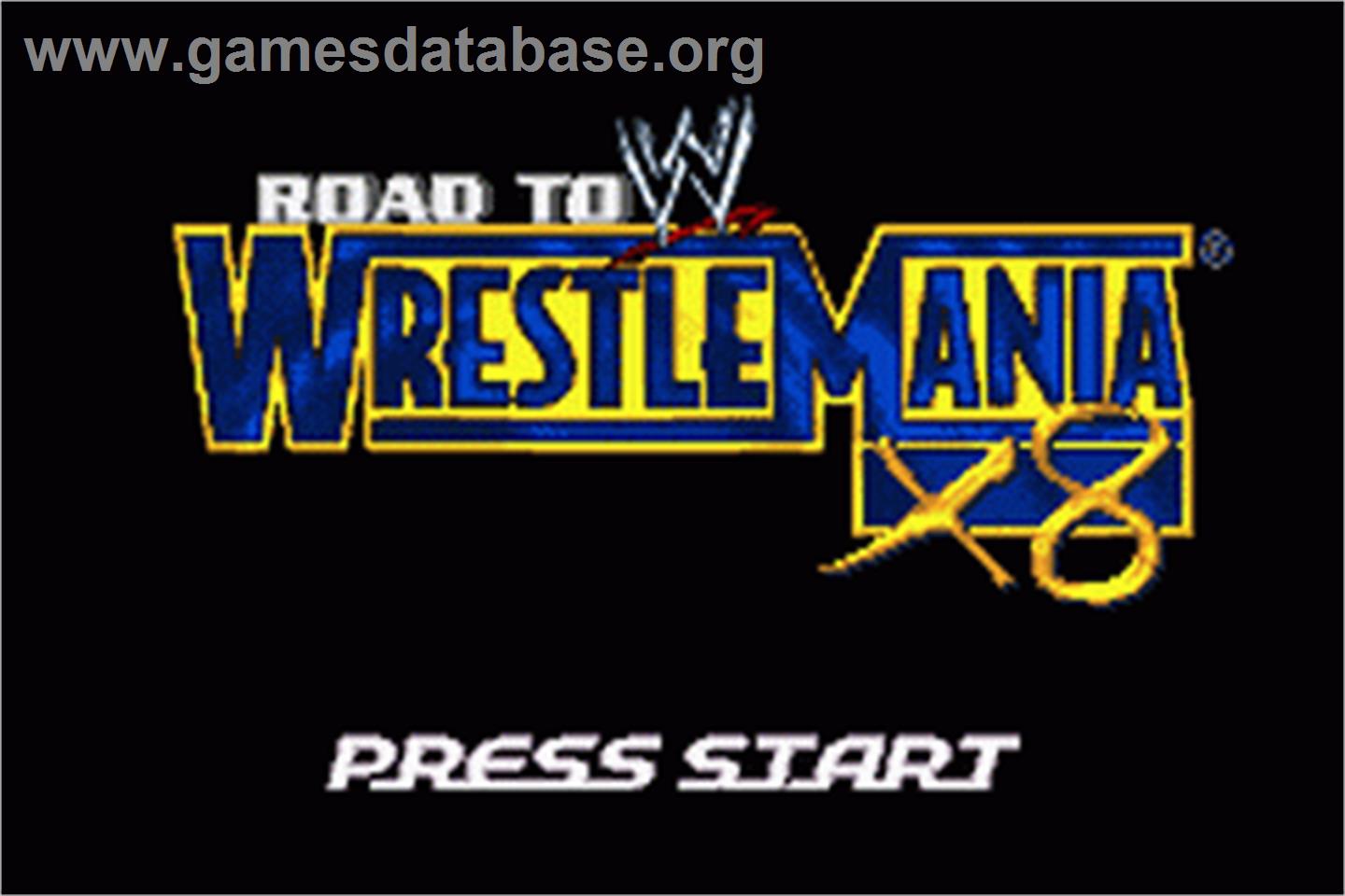 WWE Road to Wrestlemania X8 - Nintendo Game Boy Advance - Artwork - Title Screen