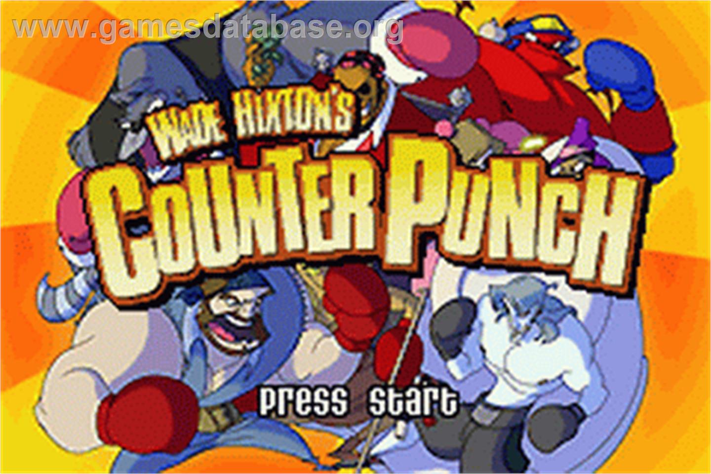 Wade Hixton's Counter Punch - Nintendo Game Boy Advance - Artwork - Title Screen